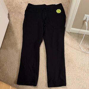Made for Life 1X Women’s Relax Fit Black Cotton/Polyester Pant w/drawstring. NWT